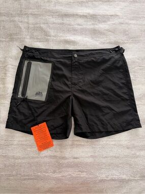 NWT Sundek Black Shorts Adjustable Waist Size 40